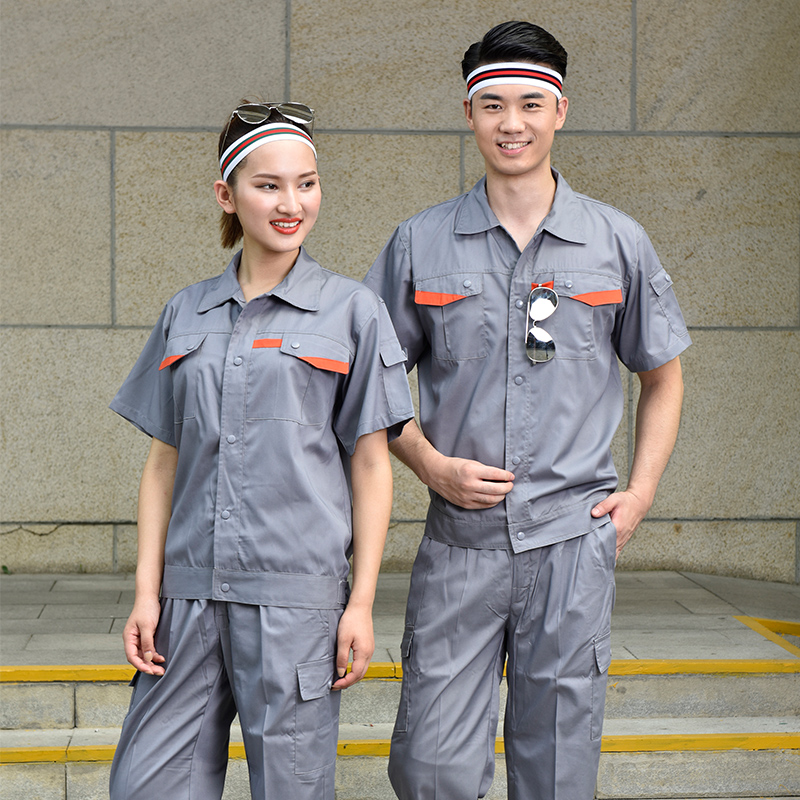 套装工人夏季劳保厂服衣服工程工作服车间制服电焊服定制短袖安装在类目 男装, 套装, 工装制服中 - 来自Buy2taobao.com提供专业的淘宝代购服务