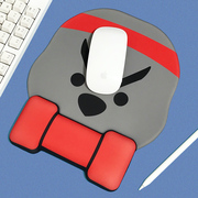 小熊鼠标垫护腕可爱女生硅胶电脑办公小号手腕垫子手托男3D滑鼠垫