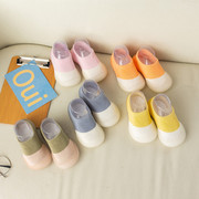 巴拉巴柆夏季儿童室内地板袜鞋软底棉透气宝宝袜子鞋室内学步