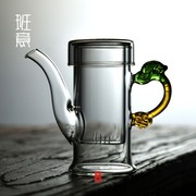 班意耐热玻璃红茶泡茶器过虑双耳杯，花茶壶冲茶器陶瓷功夫茶具套装