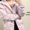 李宁加绒外套女修身粉色健身系列连帽休闲运动开衫卫衣百搭夹克衫