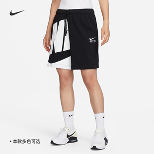Nike耐克女中腰法式毛圈短裤夏季运动裤耐克勾刺绣FN2247