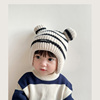 宝宝帽子护耳帽秋冬季婴儿，小丸子毛线帽，女童男童可爱超萌保暖帽潮