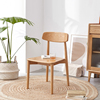 铂高实木餐椅简约现代橡木靠背椅软包休闲椅，北欧餐厅单人设计椅子