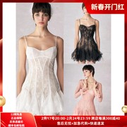ZS名品越南设计师Elpis 24吊带高腰减龄性感甜美蕾丝套装裙