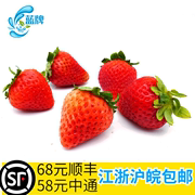 蓝牌新鲜草莓水果，红颜草莓现摘现发奶油蛋糕店非丹东350g