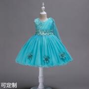 外贸欧美中小童婚纱公主礼服裙无袖蕾丝女童公主连衣裙kids dress