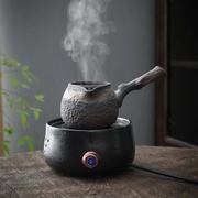 古早烧枯木围炉煮茶器陶瓷可明火电陶炉白茶黑茶侧把壶泡茶壶多用