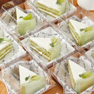 切块蛋糕包装盒4寸3寸千层，甜品提拉米苏烘焙西点方形加高打包盒子