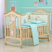 贝快乐(bkl)婴儿床欧式婴儿床，实木环保无漆宝宝bb床摇篮床多功
