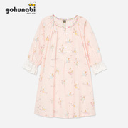 睡裙gohunabi韩国儿童春季新女童(新女童)睡裙，家居服女孩可爱亲子套装
