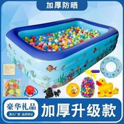 成人儿童充气游泳池家用洗澡沙滩戏水玩具可折叠充气泵打气环保材