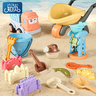 2023新出儿童沙滩挖沙玩具套装宝宝玩水挖土铲子沙漏沙池推车