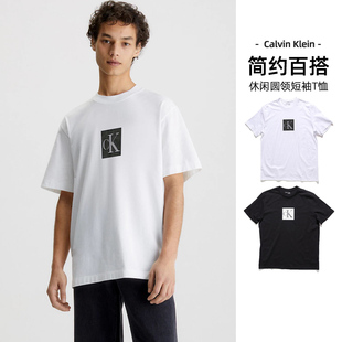 Calvin Klein/凯文克莱CK短袖T恤男装圆领简约印花LOGO夏装潮集C