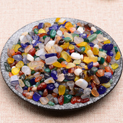 新年水晶碎石红玛瑙石原石摆件鱼缸石五彩色玉石小矿儿童宝石