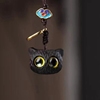 紫光檀木包挂件(包挂件)卡姿兰大眼睛猫咪，汽车钥匙扣可爱小猫手机链工艺品
