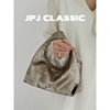 jpjclassic牛皮新中式饺子包女ins清冷感单肩斜挎小包手提包软皮
