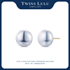 twinslulu高级感温柔风，灰色质感马贝珍珠耳环，母亲节礼物tsl765