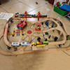实木制和谐号高铁火车，轨道玩具套装送收纳箱，2-7岁男孩积木质拼装
