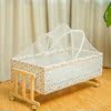 加粗实木婴儿床小摇床便携式宝宝摇篮床小童床可摇摆0-2岁宝宝