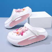 女童洞洞鞋儿童凉拖鞋2024夏季防滑中大童宝宝女孩外穿沙滩鞋