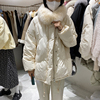大毛领派克羽绒服女冬季十三行女装高级感短款白鸭绒轻薄外套