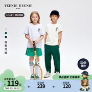 TeenieWeenie Kids小熊童装24夏季男女童简约纯色短袖T恤