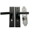 601黑色铁面板房门锁可调孔距家用房间内门锁室内木门卧室门锁