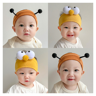 婴儿发带纯棉春秋护囟门，帽男女宝宝帽子，婴幼儿可爱韩版潮头饰发饰