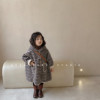 儿童棉服韩版冬季2023女童，羊羔毛连帽外套宝宝，洋气中长款大衣