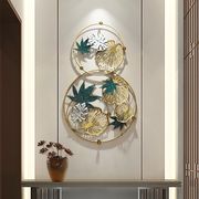 新中式客厅卧室墙面壁挂件，树叶壁饰创意轻奢铁艺沙发背景墙装饰品