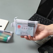 透明零钱包网纱拉链便携随身银行卡身份证卡包学生(包学生)钥匙口红收纳包