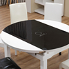 现代简约餐e桌椅组合钢化玻璃6人圆桌家用多功能可伸缩饭桌