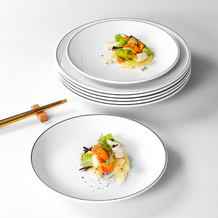 密胺菜盘仿瓷餐具塑料碟子圆盘，商用饭店用餐盘，自助餐圆形凉菜盘子