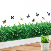 仿真绿色墙贴纸踢脚线可移除卧室，客厅卫生间背景，装饰小草地墙贴画