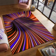 跨境3D视觉地毯眩晕陷阱客厅沙发茶几地垫几何立体入户门垫