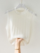韩国白色蕾丝背心吊带衫女大码2024年春夏设计感内搭气质小衫
