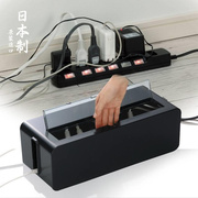 日本inomata插排插线板，收纳盒整理线盒，插座集电线神器理线盒