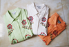 外贸亚麻女士短袖衬衫麻料绣花钉珠上衣白色绿色桔色-4012