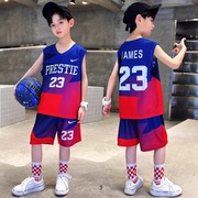 耐克顿男童篮球服速干套装背心夏季儿童夏装中大童运动球衣潮