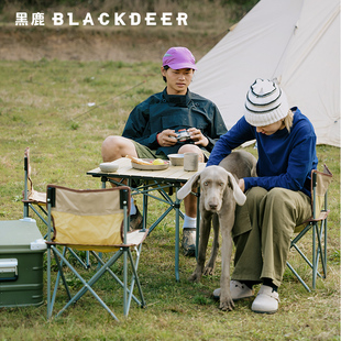 黑鹿blackdeer便携桌椅套装户外露营野餐烧烤折叠凳一桌四椅