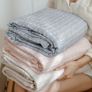 纯棉三层纱布毛巾被单双人，全棉毛巾毯夏凉被空调，被沙发盖毯午睡毯