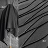 黑色条纹提花不规则立体肌理布料diy帽子裙子服装设计师面料改造