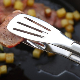 加厚不锈钢夹子面包自助餐 煎夹牛排夹子烧烤夹食物夹子烹饪工具