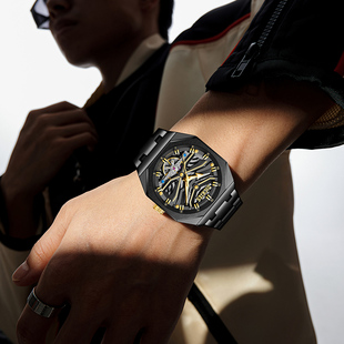 dickies手表男士全自动镂空机械腕表，学生潮流防水手表cl-550