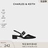 CHARLES&KEITH春夏女鞋CK1-60920338时尚宽绊带粗跟凉鞋女