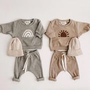 婴儿套装春秋季衣服休闲装男童女童宝宝儿童装长袖卫衣长裤两件套