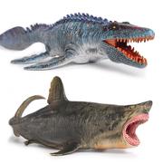 沧龙玩具模型巨齿鲨邓氏鱼滑齿龙仿真远古海洋，动物儿童恐龙玩具男