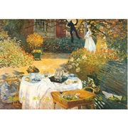 印花DMC纯棉十字绣套件客厅卧室欧式名画油画 莫奈 花园中的早餐
