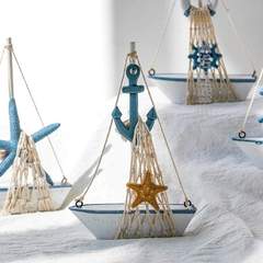 船模型拼装木质手工风格个性帆船